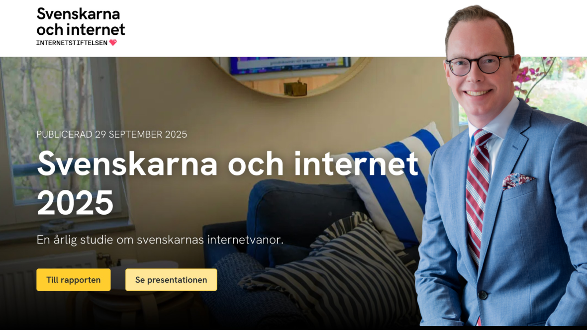 Bild: Internetstiftelsen. "Svenskarna och Internet"