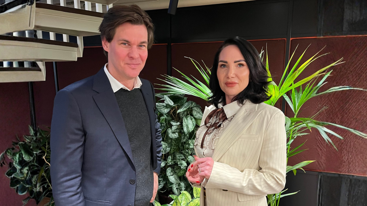 Gunnar Caperius, förbundsdirektör Vårdföretagarna och Anja Sundin, affärsområdeschef Frösunda Omsorg